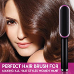 Hair Straightener Iron Brush Straight Hair Comb 2-in-1